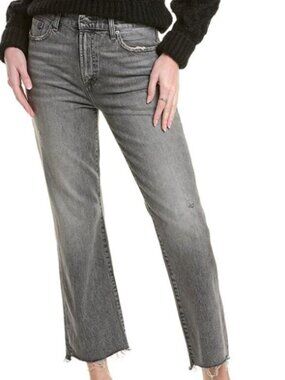 Pistola Ally Earl Grey Stone Wash High Rise Vintage Ankle Cropped Jeans